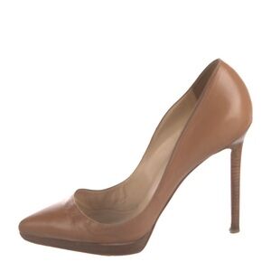Christian Louboutin Brown Leather Stilettos